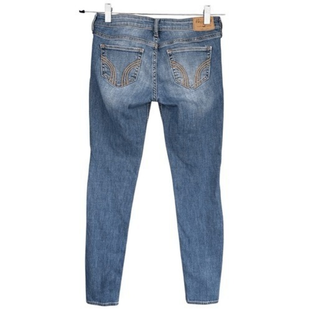 B8 Y2K Vintage Hollister Jeans Western Rhinestone Sparkle Blue Denim Size‎ 26x31